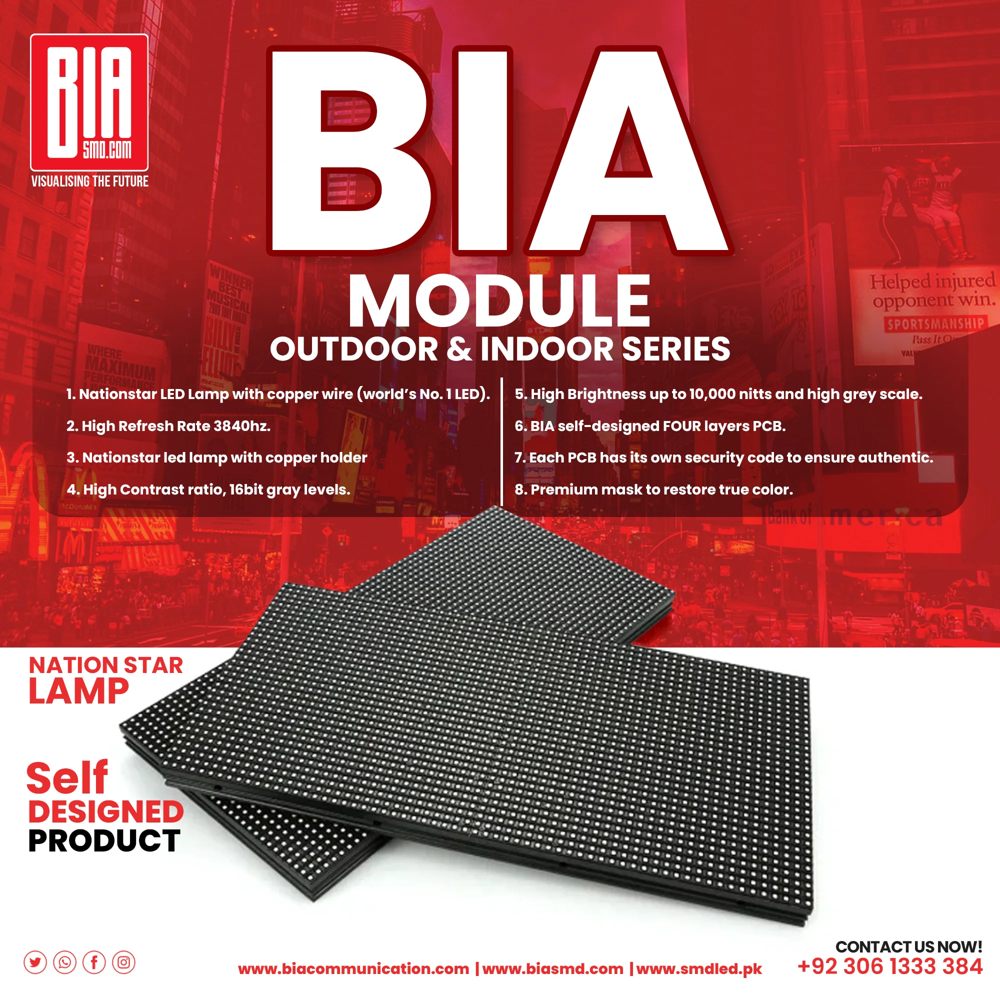 Bia Nationstar LED Lamp SMD Screens Provider