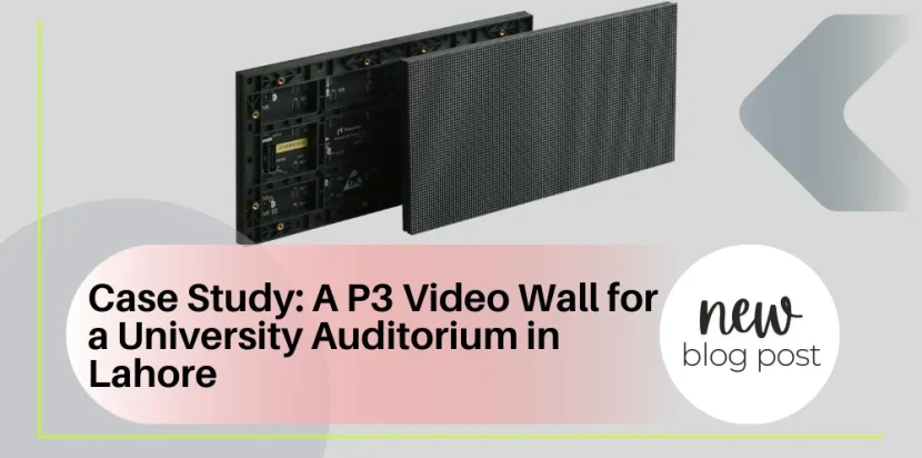 P3 video wall for a university auditorium