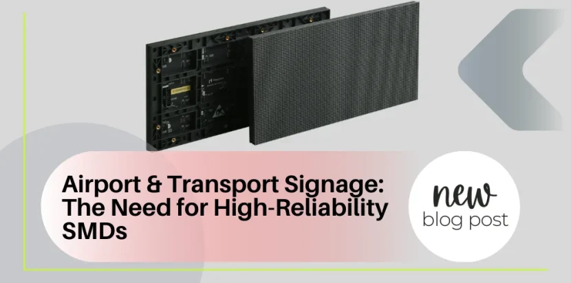 SMD screens for airport signage